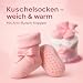 Windeltorte Mädchen in Rosa mit Babysocken, Geschenke zur Geburt für die Mutter, Taufe oder Baby-Party - Geschenkidee mit neugeborene Windeln - Inklusive Glückwunschkarte