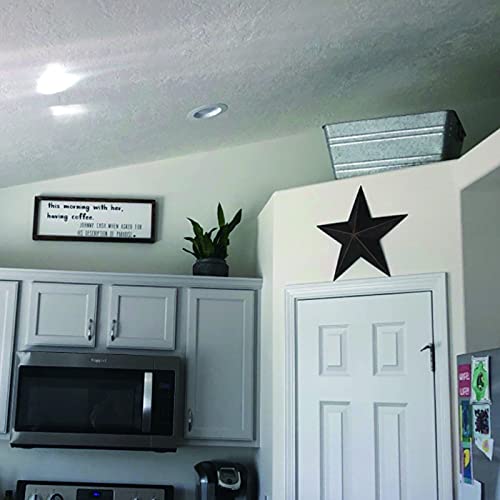 Ebei Metal Country Antique Barn Star 21.5" Rustic American Style Dark Brown Texas Lone Star Home Wall Décor #TOP6