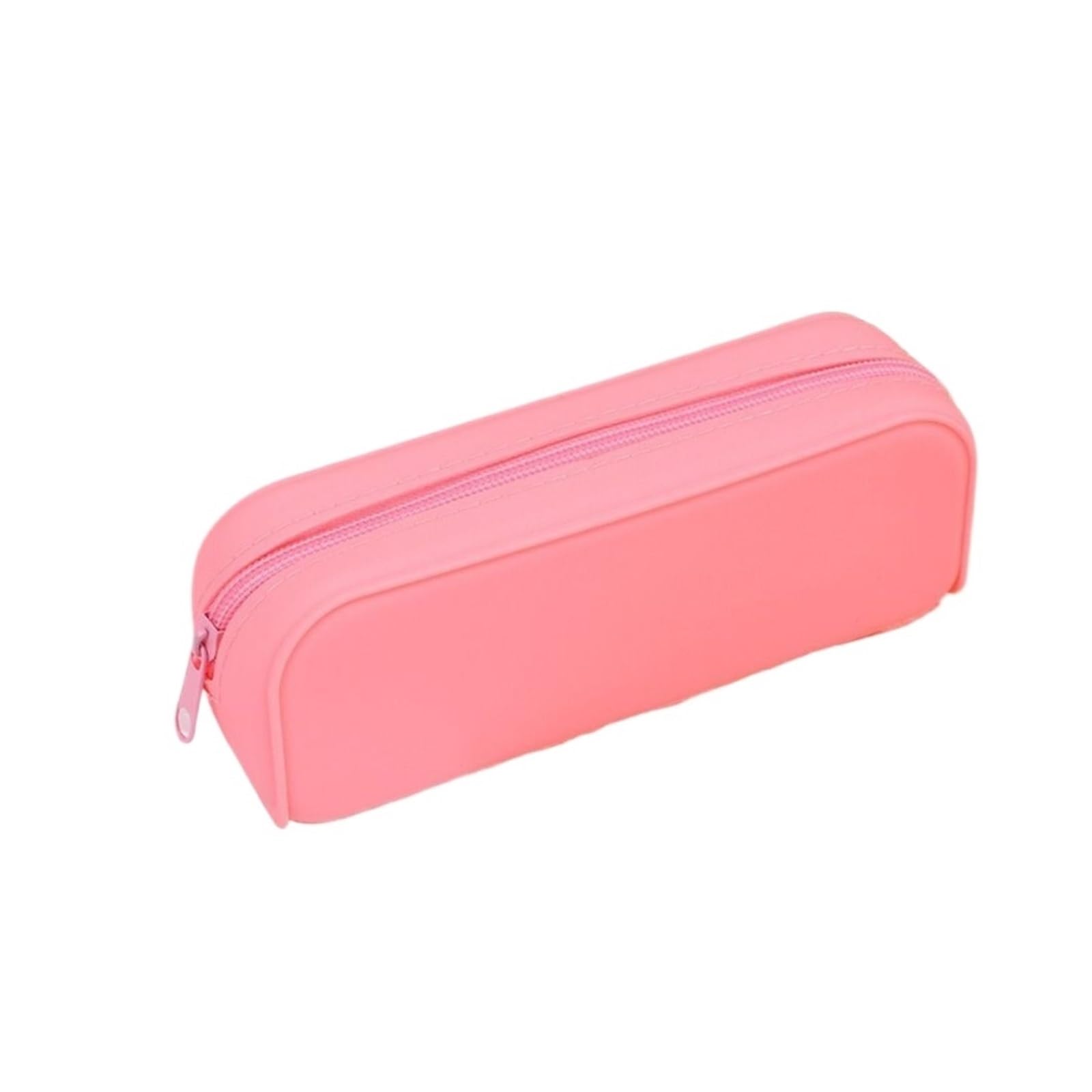 Astuccio in silicone for la scuola | Cerniera, impermeabile, grande capacità, colore caramello, custodia for cancelleria, idea regalo(Pink)