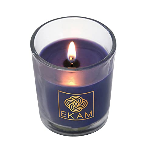 Image of EKAM Black Tea & Pomegranate Scented Votive Candle - 40 Grams Each - 10 Hours Burn Time - Ideal for Diwali, Home Decor & Gifting