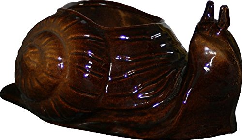 Escargot en céramique marron résistant au gel pour une terrasse automnal