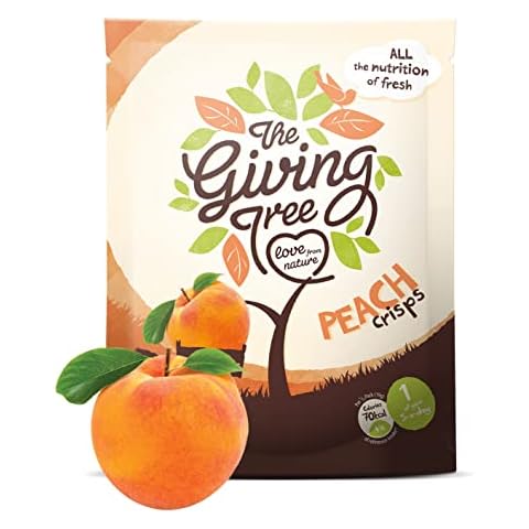 The Giving Tree Freeze Dried Fruit - Healthy Snacks Vegan - Gluten Free - Nutritional Crisps (Peach, 38g) Cover