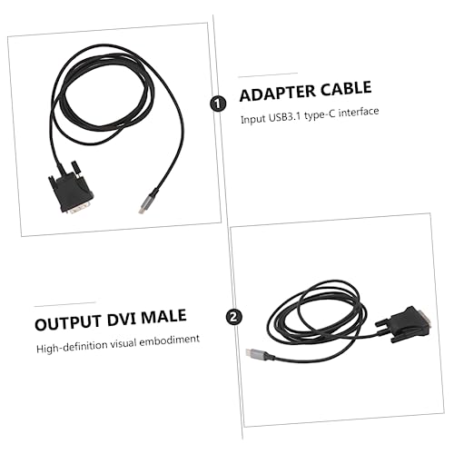 Adaptador tipo C antiinterferencias Lurrose cable DVI de alta estabilidad pc 5