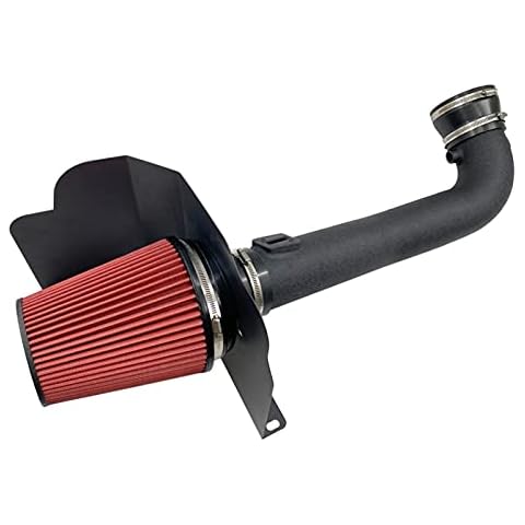 Cold Air Intake Kit W/Filter High Performance for 2014-2020 Chevy/GMC/Cadillac (Silverado 1500, Suburban, Tahoe, Sierra 1500, Yukon, Yukon Denali, Escalade) V8 5.3L 6.2L (Black & Red) Cover