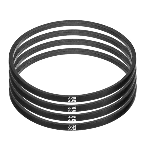 Image of uxcell 4pcs A26 or 4L280 Classic Wrapped Rubber V-Belt, 26 inch(650mm) Inside Circumference, A Profile V Belt