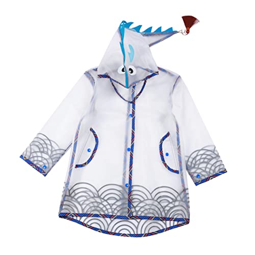 Anneome 1pc Kids Raincoat for Children Waterproof Rainwear Dragon Style Lightweight and Portable Rain Suit