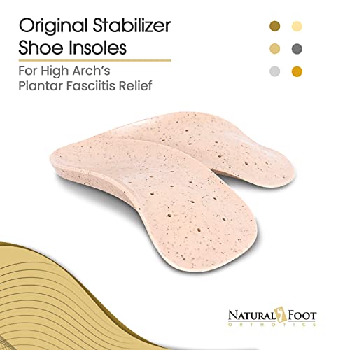 Natural Foot Orthotics Arch Support Insole For High Arches – Made With Semi-Rigid Material | Plantar Fasciitis Relief Arch Support Shoe Inserts Made In Usa | Podiatrist Approved | Original Stabilizer #TOP1