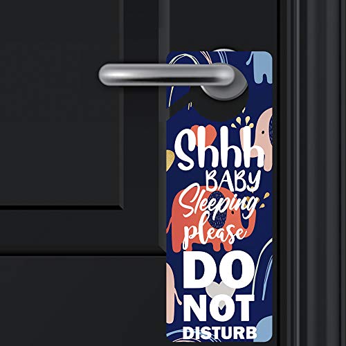 Funny Baby Sleeping Sign, Door Hanger, Funny Baby Room Decorative, 2 Pack, Double Sided, Ideal For Home, Bathroom, Bedroom, Baby Room #TOP2