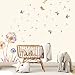 KAIRNE Wandtattoo Pusteblume,Blumen Wandtattoo für Kinderzimmer Mädchen,Bunt Wandsticker Löwenzahn für Schlafzimmer,Pflanzen Blumen Wandaufkleber für Wohnzimmer Babyzimmer Küche Fenster Tür Wanddeko