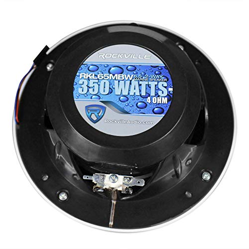 Rockville RKL65MBW Audio Bundle con 6.5 in Marine Speakers y Amplificador miniatura 3