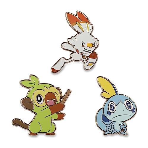 Épingles Pokémon Grookey Scorbunny Sobble cadeau idéal lot de 3