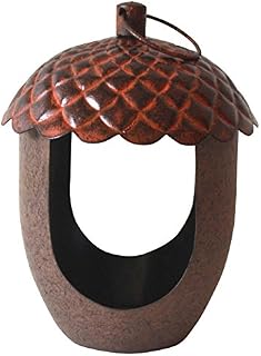 Peckish 60052109 Metalowy karmnik dla ptaków w kształcie żołędzia, brązowy, 18 x 14 x 14 cm