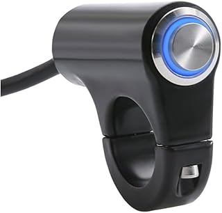 Motorcycle Handlebar Switch 22MM Motorcycle Switch Handlebar Fog Light Motorbike ON OFF Button Waterproof Switches Start Connector Control Switches
