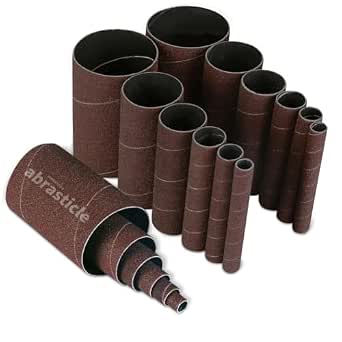 18 Pack Spindle Sander Sleeves, 80 Grit, 4-1/2