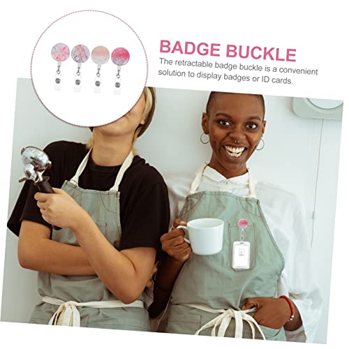 Porte-badge rétractable 4 pièces Uonlytech pince crocodile robuste