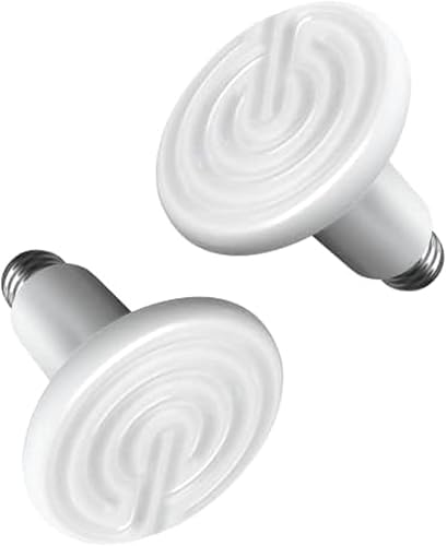 Simple Deluxe Paquete de 2 emisores de calor de cerámica de 150 W, lámpara de calor no emisora de luz para terrarios de mascotas anfibias, disponible en Yaxa Venezuela