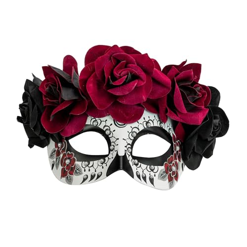 W WIDMANN MILANO Party Fashion - Máscara Dia dos Mortos, para adultos, Rainha dos Mortos, acessório Dia dos Mortos