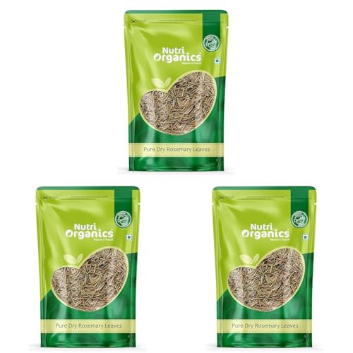 Image of NutriOrganics Rosemary Dried Leaves - 50gm | Rosemary Leaves for hair growth & Food 50g (Pack of 3)
