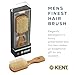 Kent OG4 Rectangular Beachwood Gentlemen's Hair Brush and Facial for Beard Care - Exfoliating Natural Boar Bristle Brush for Mens Grooming, Hair Care, and Beard Straightener for Men's