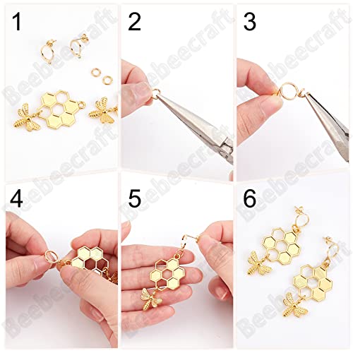 Beebeecraft 1 Box 20Pcs 18K Gold Plated Stud Earrings With Loop Simple Circle Geometry Earring Posts With 20Pcs Butterfly Ear Back For Valentine's Day Women Girl Jewelry Making #TOP3