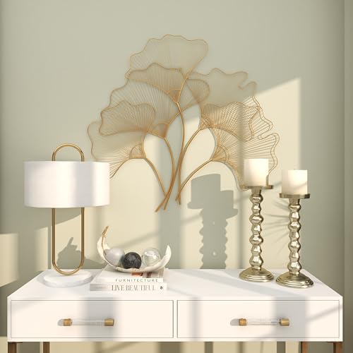 Deco 79 86988 Cosmoliving By Cosmopolitan Metal Floral Home Wall Decor Wire Ginkgo Leaf Wall Sculpture thumb #8