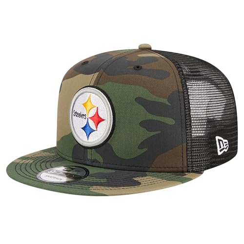 New Era Men's Camo Pittsburgh Steelers Main Trucker 9FIFTY Snapback Hat