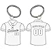 ZWINNER Portachiavi Pallone Calcio Portachiavi Personalizzato Portachiavi Uomo Maglia Calcio Personalizzata Portachiavi Regalo Uomo(Stile 4)