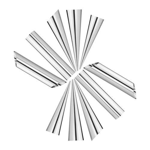 Garneck Diy Pastry Tube Baking 10pcs Stainless Steel Croissant Horn Easy to Clean