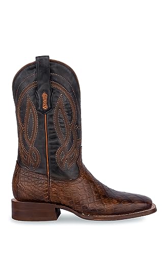 CORRAL MEN'S HONEY/BLACK ALLIGATOR EMBROIDERY WIDE SQ TOE, CORRAL 43.8 X 34.8 X 11.0 SOLE,ALLIGATOR LEATHER, WESTERN BOOT, A44952
