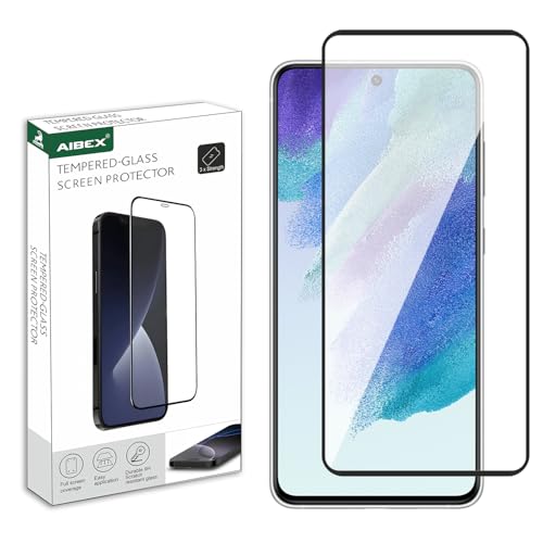 Image of AIBEX Tempered Glass for Samsung S21 FE 5G | 9H Hardness | Anti-Glare & Anti-Fingerprint | Water Resistant | Edge-to-Edge Full Screen Protector | Bubble-Free Installation
