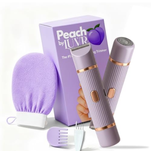 Peach Please 1.0 – #1 Women’s Waterproof Bikini & Body Hair Trimmer • Bikini Trimmer for Women with Skin-Safe Ceramic Blades & Foil Shaver Head • Prevent Razor-Burn