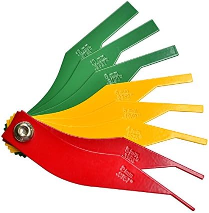 ITEQ Brake Lining Thickness Gauge 8 Piece SAE & Metric Steel Constructions