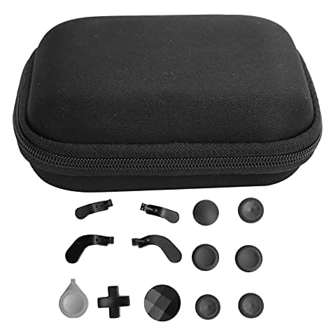 Gamepad Paddle Accessory Set, Replacement Buttons Kit Includes Rocker Key Puller, for One Elite Series 2 Controller, Easy to Install (Black) Cover