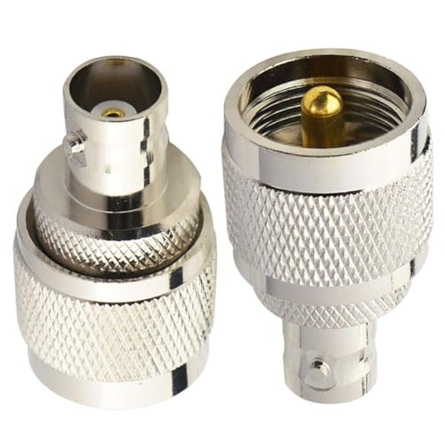 Conector coaxial UHF Macho a BNC Hembra pack x2 miniatura 5