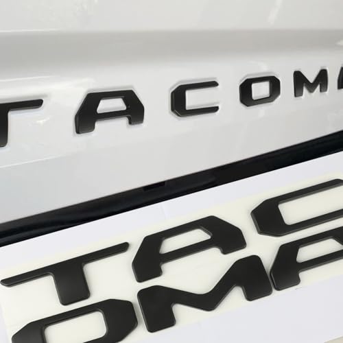 Pukonger Tailgate Insert Letters Compatible with Tacoma 2024 2025 3D Emblems with Strong 3-m Adhesive Matte Black
