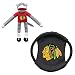 Littlearth NHL Chicago Blackhawks Sock Monkey and Flying Disc Pet Toy Combo Set, Team Color, One Size