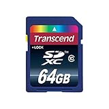  Transcend 64GB SDXC Class 10 Memoria Flash Clase 10 - Tarjeta de Memoria (64 GB, SDXC, Clase 10)