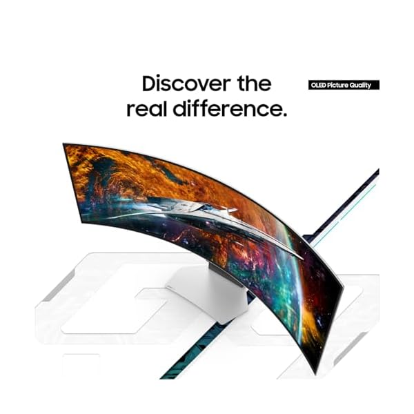 Samsung 49" Odyssey OLED G9 (G95SC) Series Curved Smart Gaming Monitor, 240Hz, 0.03ms, AMD Freestyle Premium Pro, G-Sync Compatible, Dual QHD, Neo Quantum Processor Pro, LS49CG954SNXZA, 2023 - Image 4