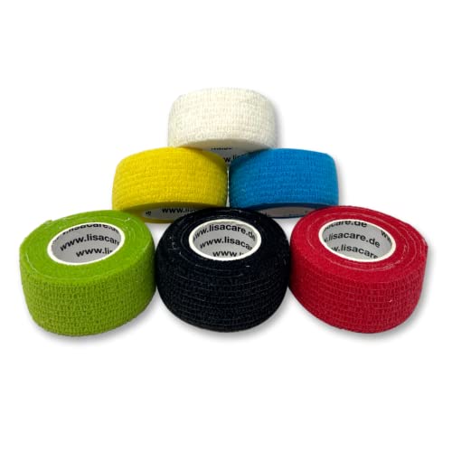 LisaCare Pansement plâtre, Pansement plâtre pour Doigts Auto-adhésif - sans adhésif ni élastique - Pansement pour plaies - 6 Rouleaux Cover