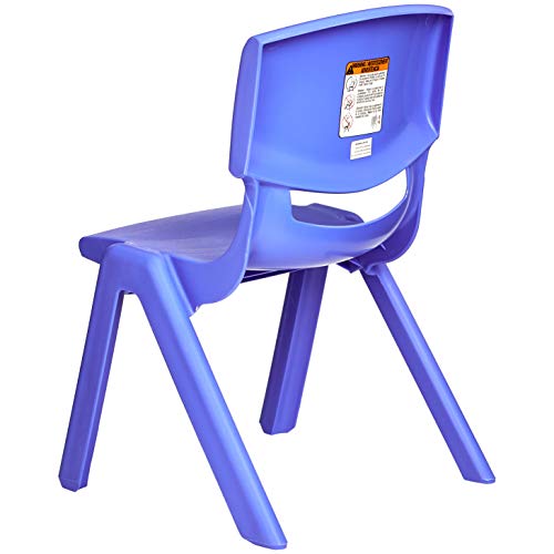 Amazon Basics 10 Inch School Classroom Stack Resin Chair, Blue, 6-Pack