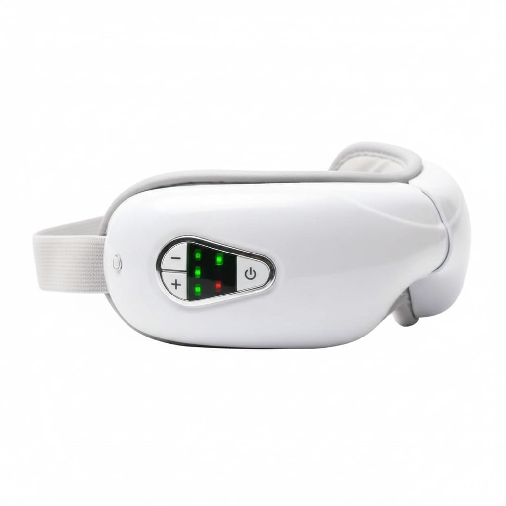 pinzor Premium Eye Massager with Heat Stress Relief Relaxation, Improves Sleep, Reduce Eye Strain Dark Circles, Sleeping, Puffy Dry Eyes, Air Compression Eye Massage with 5 Modes, Bluetooth Music-image-8