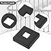 Moyeetings 10 Pieces Baluster Shoes Stair Handrail Baluster Black Hardware Outdoor Indoor Lightweight Square Balusters Base Fittings