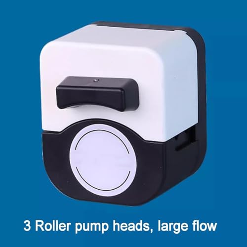 Bomba peristáltica para uso en laboratorio, alta precisión, velocidad ajustable de 0,1 a 100 rpm, tasa de flujo de 0,012 a 207 ml/min, temporizador de hasta 99 horas para un llenado preciso