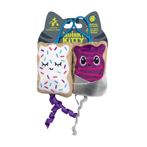 Quirky Kitty Flingin Purr Tarts Catnip Filled Interactive Cat Toys Pack of 2