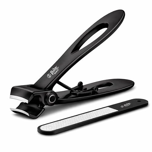 Image of Beaute Secrets Nail Cutter for Men Toe Nail Cutter for Thick Nails Cutting Clipper Trimmer for Women Wide-Opening Sharp Jaws Stainless Steel Large Nail Clippers Set with Nail File