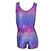 Destira Rainbow Blaze Gymnastics Unitard for Girls, Vibrant Biketard w/Colorful Shimmering Foil Finish & Matching Scrunchie, Child Girls 5 (5)