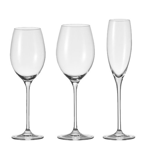 Leonardo Cheers - Juego de Copas (Cristal, 18 Piezas para Vino Tinto, Blanco y Cava)