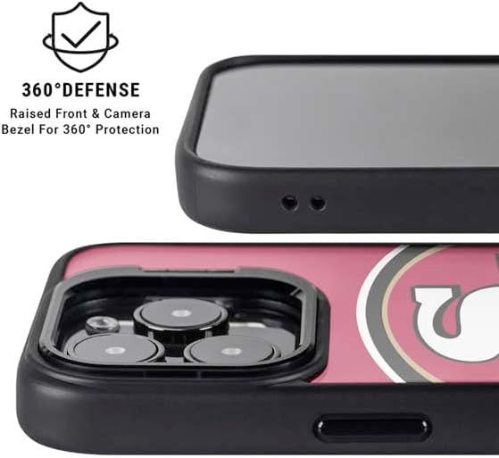 Skinit Kickstand Phone Case Compatible with iPhone 16 Pro Max - Officially Licensed NFL San Francisco 49ers Large Logo Design