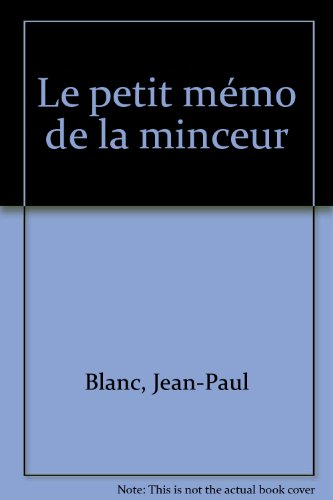 Le petit mémo de la minceur