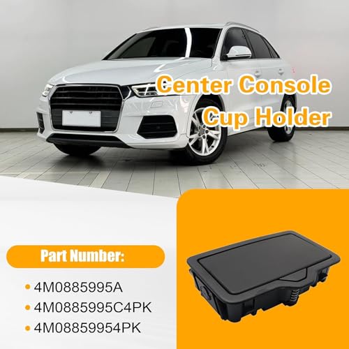 Portavasos oculto reposabrazos trasero compatible Audi miniatura 4